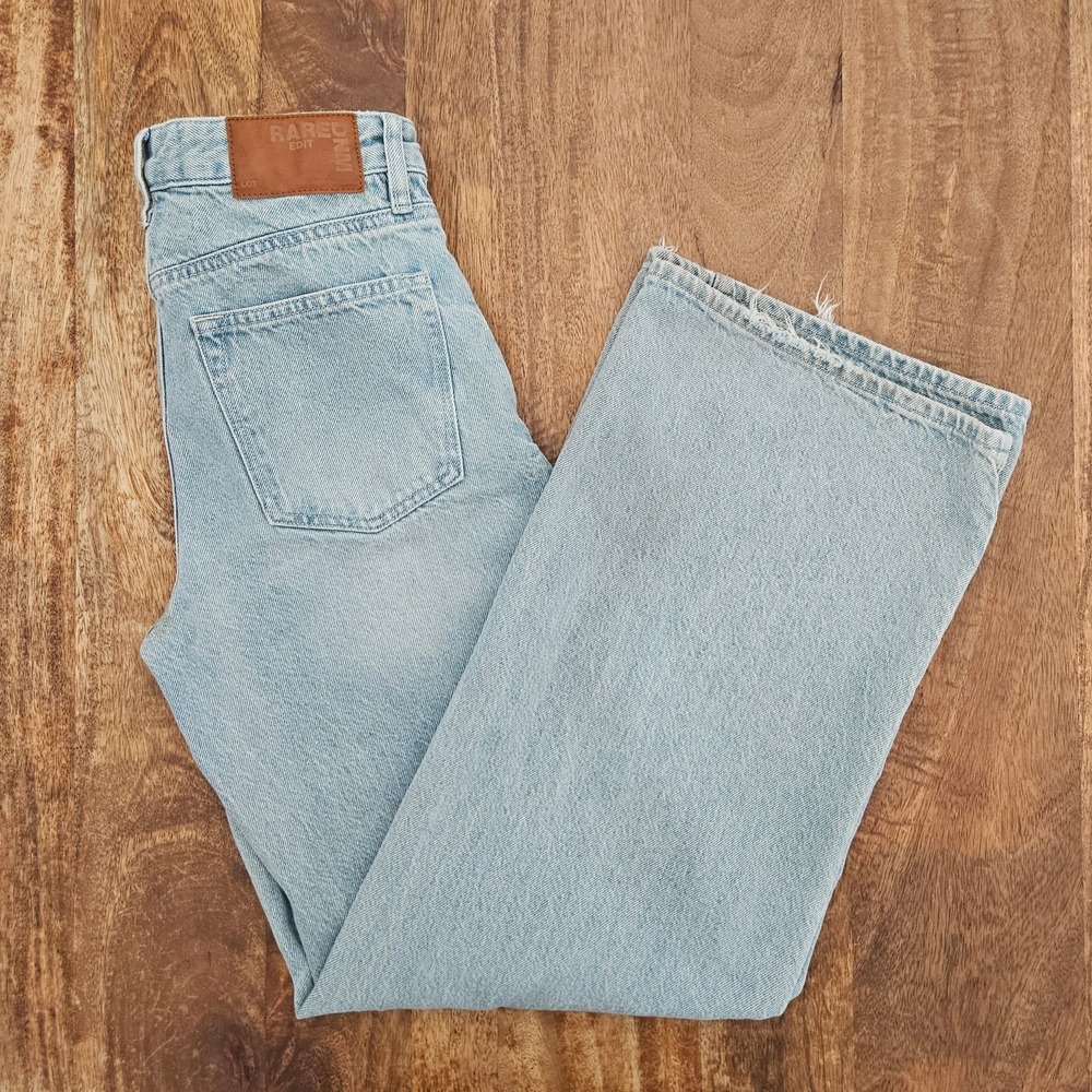 Rare DNM Edit Jeans Women's 25 High Rise Baggy Light Wash Blue 100% Cotton